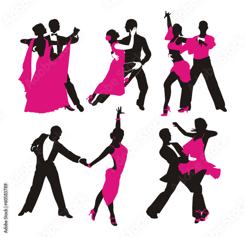 silhouette of couple dancing