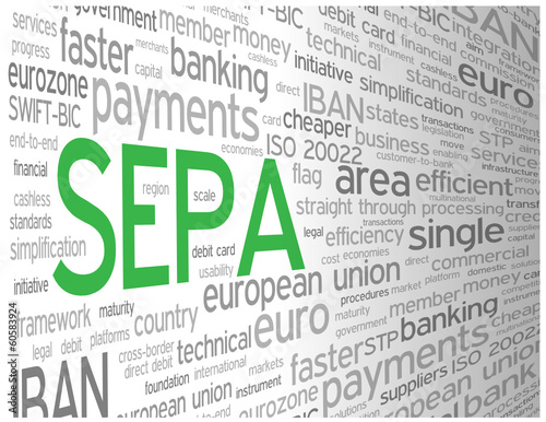 "SEPA" Tag Cloud (money transfer euro payment transaction)