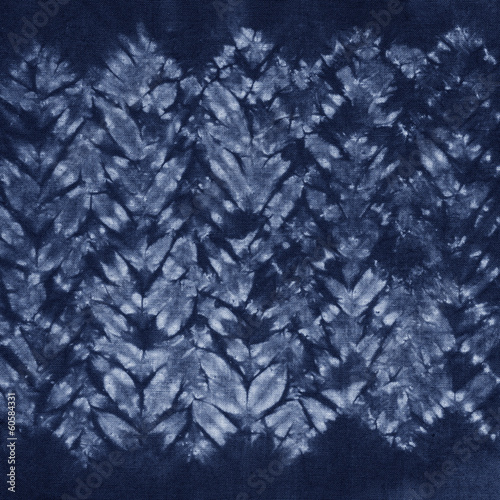 Obraz na płótnie Material dyed batik, indigo, shibori