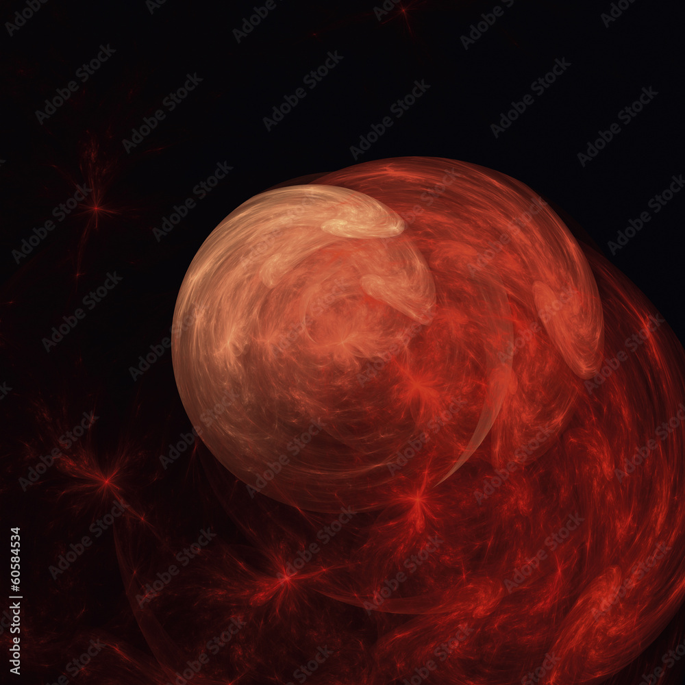 Naklejka premium Red Galaxy