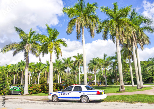 Police car on Miami streets © oneinchpunch