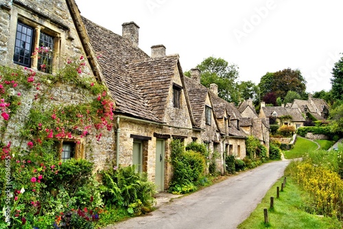 Houses of Arlington Row in the village of Bibury, England photo