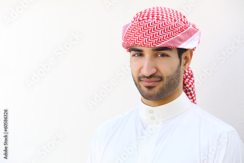 Portrait of an arab saudi man outdoor