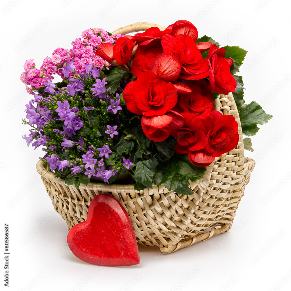 Blumenkorb mit Herz Blumenkorb mit Herz