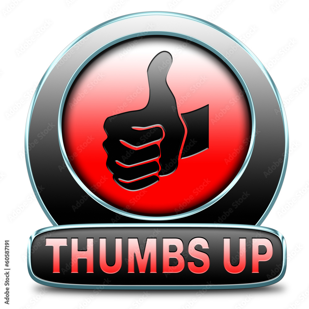 thumbs up button