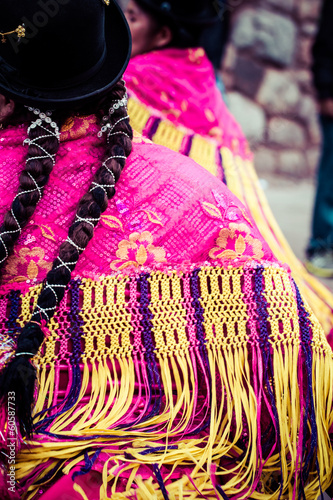 Peruvian dancers at the parade in Cusco. photo