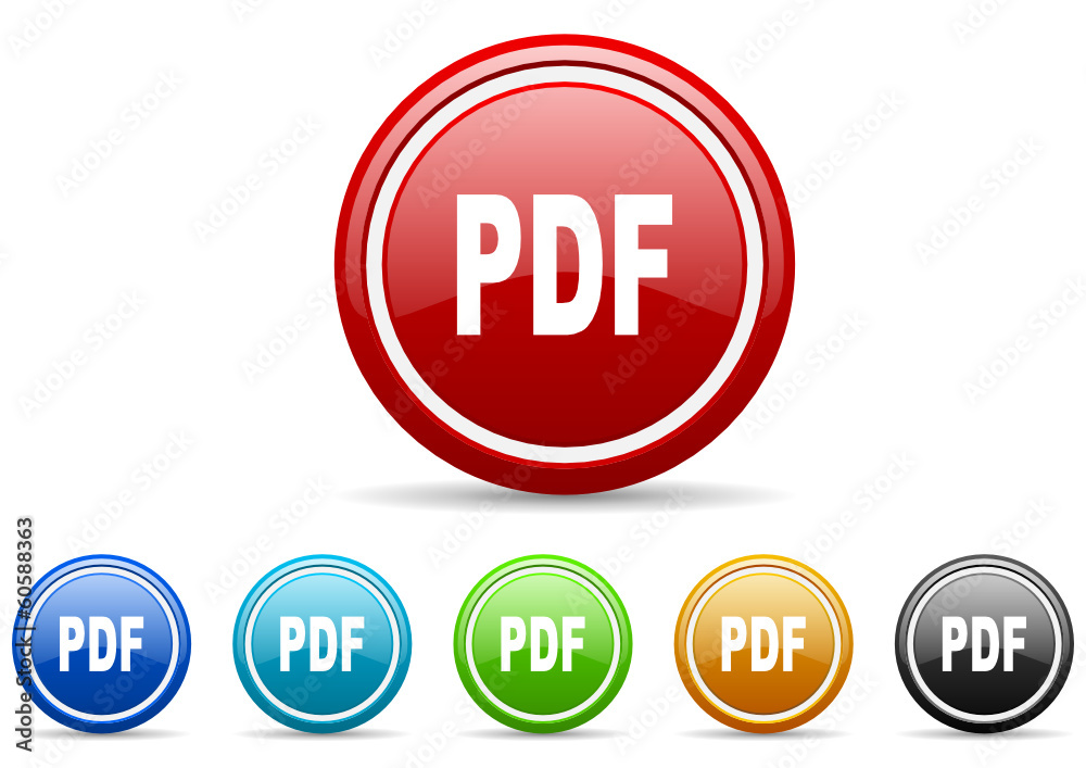 pdf icon vector set