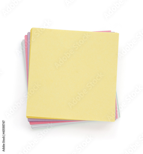 note paper on white