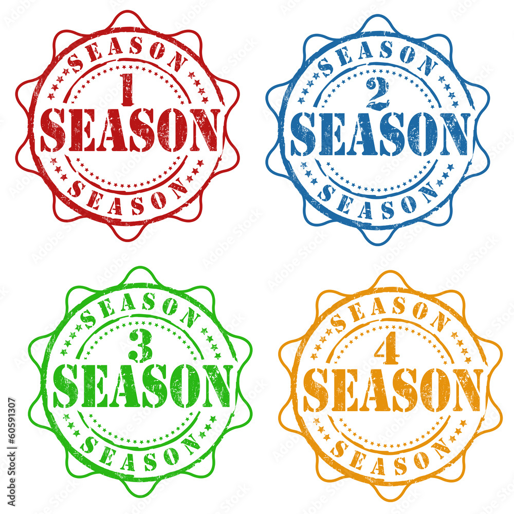 Set of season one, two, three and four stamps