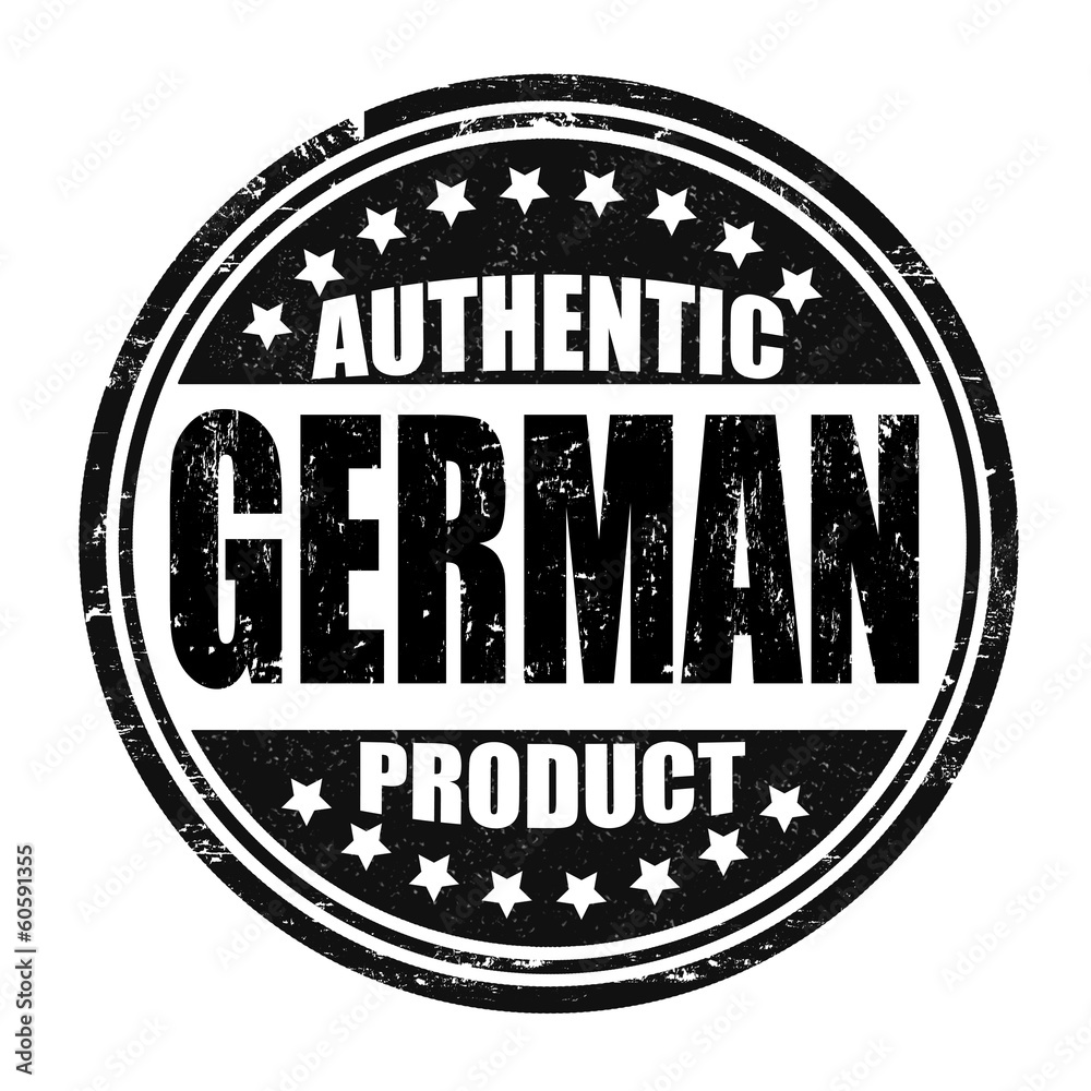 Authentic german product stamp