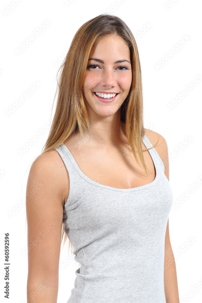 Portrait of a beauty woman with a perfect smile Portrait of a beauty woman with a perfect smile