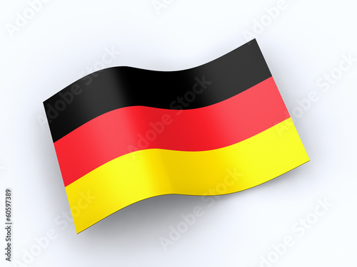 Federal Republic of Germany flag with clipping path