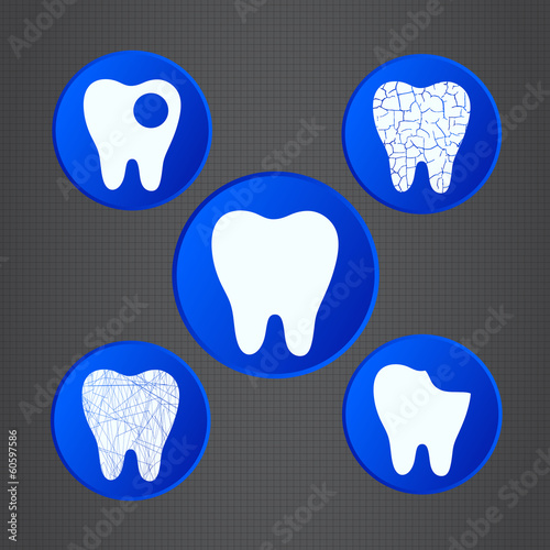 Dental symbols.  Medical icons.