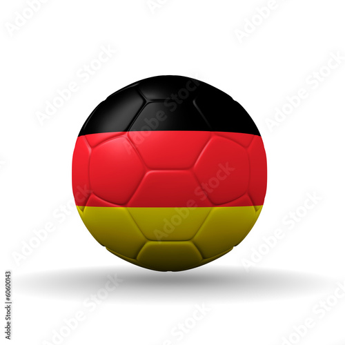 Federal Republic of Germany flag textured on soccer ball   clipp