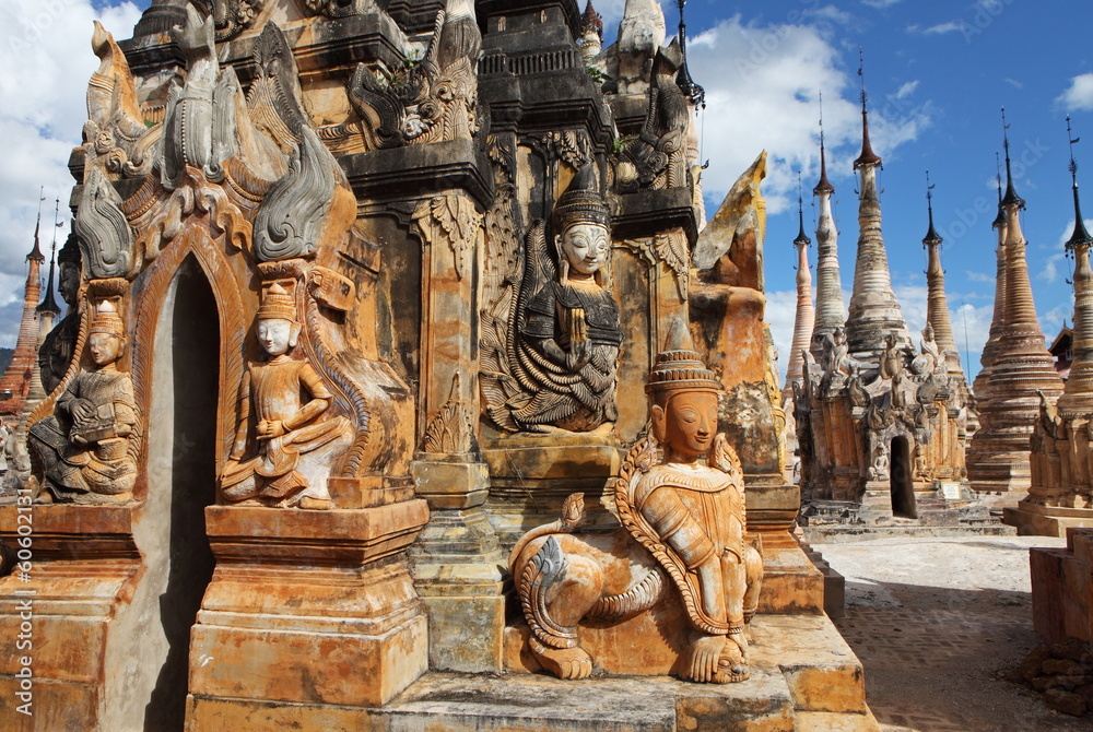 Pagoda ruins of Indein, Inle Lake, Myanmar Pagoda ruins of Indein, Inle Lake, Myanmar