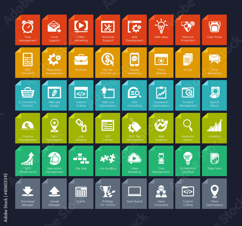 SEO and Development icon set 2