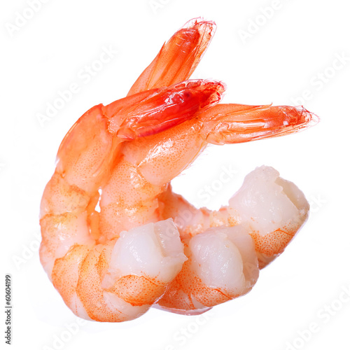 Shrimps isolated on white background