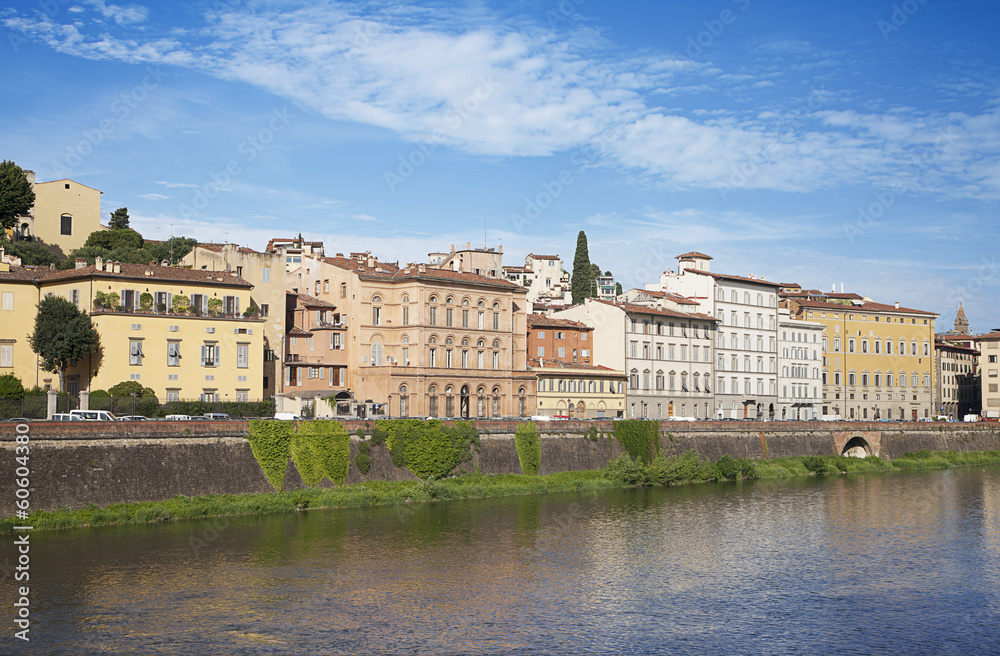 Arno River and waterfront buildings, Florence