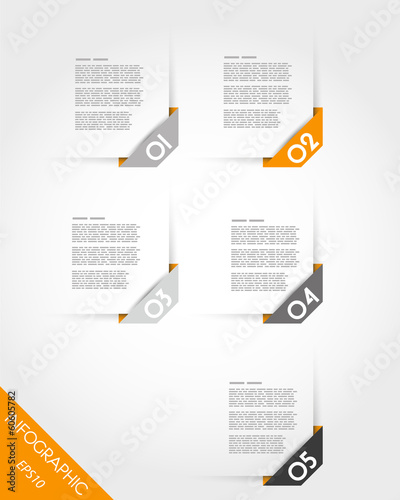 orange origami oblique corner stickers
