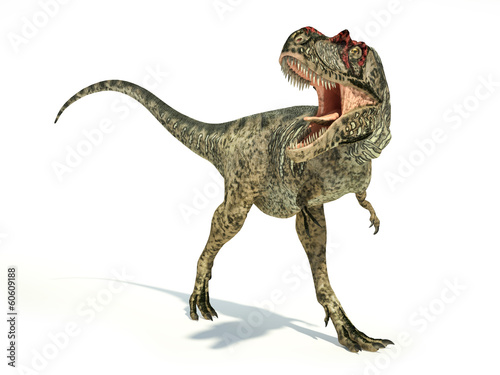 Albertosaurus Dinosaur  photorealistic representation  dynamic p