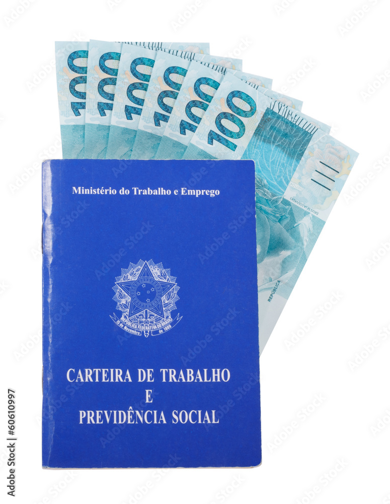 Brazilian document work and social security, six hundred reais