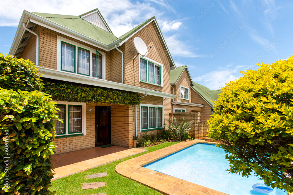 House with swimming pool. House with swimming pool.