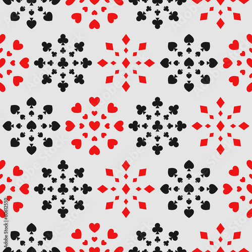 Seamless background with card suits