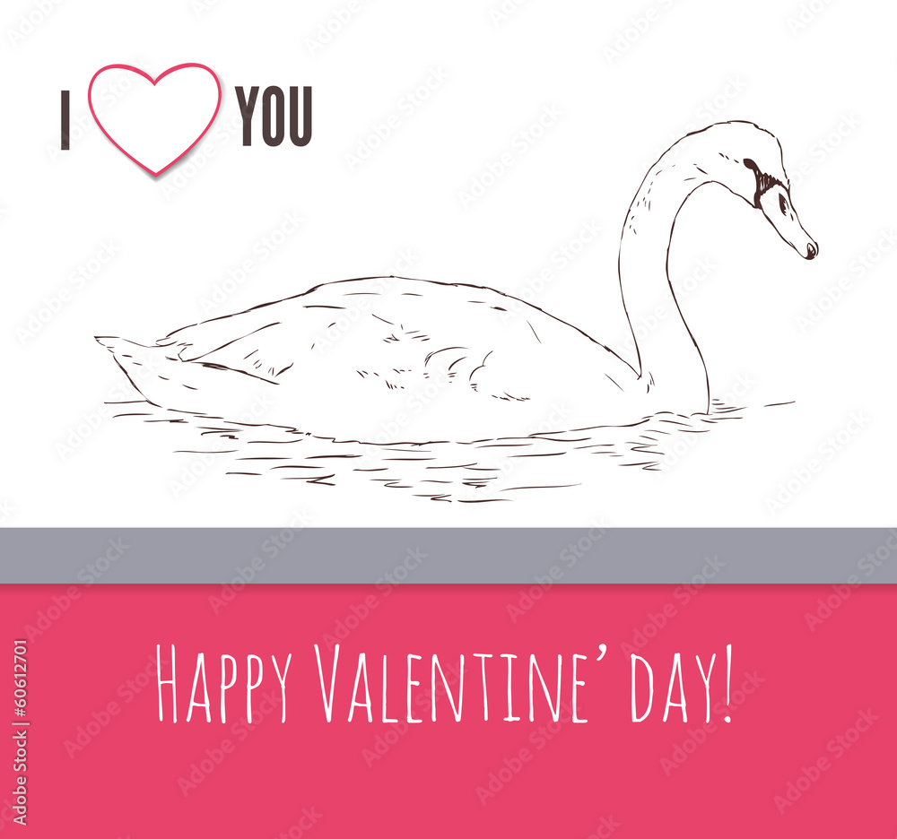 Fototapeta premium Valentine day card