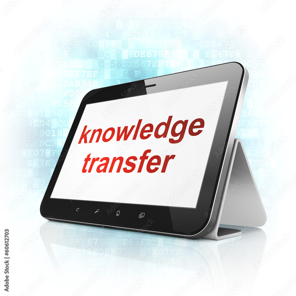 Education concept: Knowledge Transfer on tablet pc computer Education concept: Knowledge Transfer on tablet pc computer