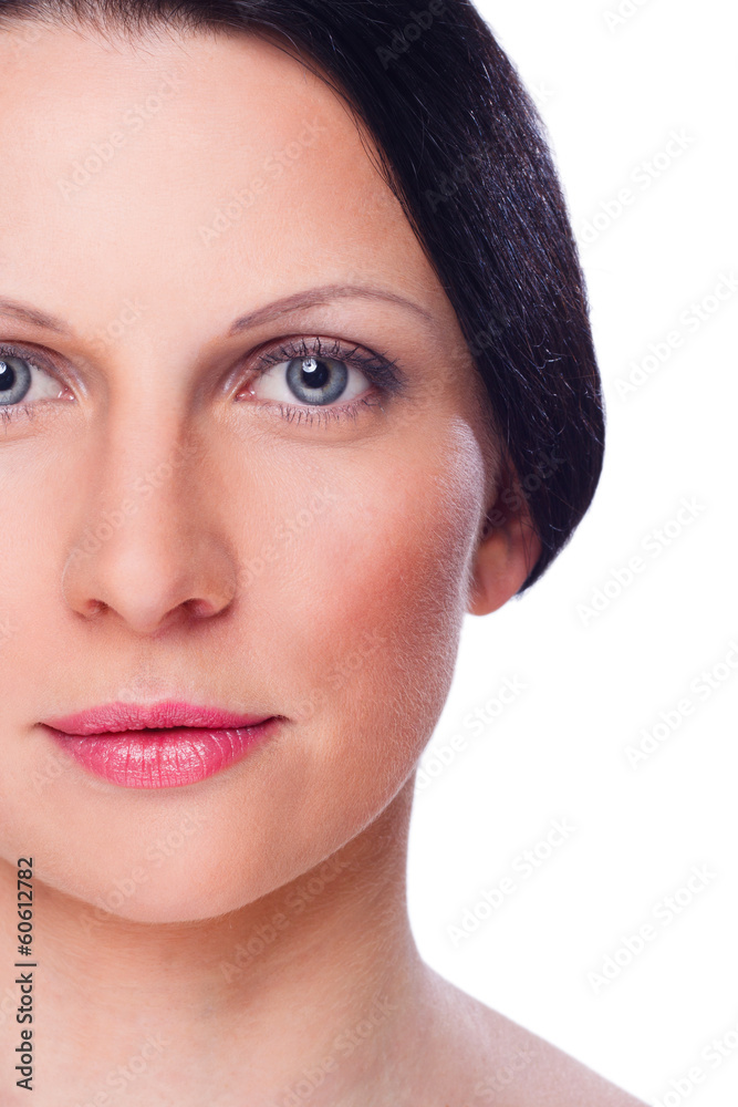 Obraz premium Beautiful face of woman with clean fresh skin