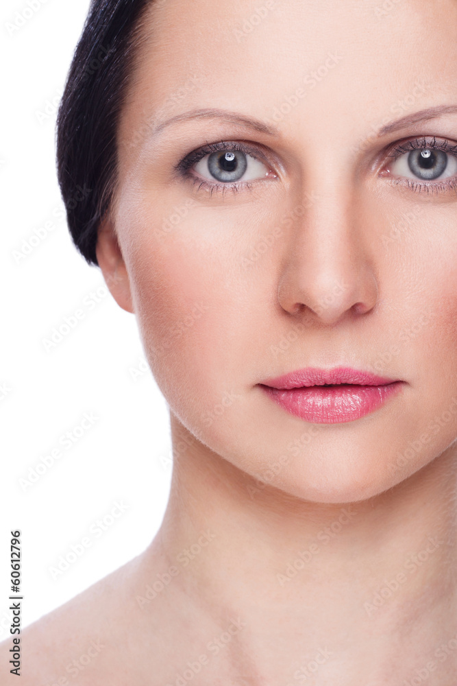Beautiful face of woman with clean fresh skin Beautiful face of woman with clean fresh skin