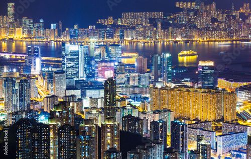 Hong Kong city at night