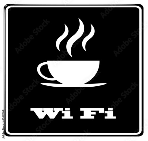 Internet cafe button, vector illustration, eps10