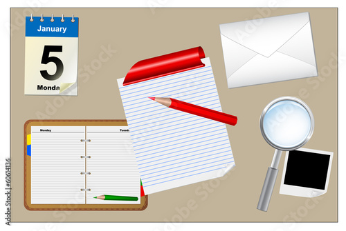 Work desk, vector ilustration, eps10,vector