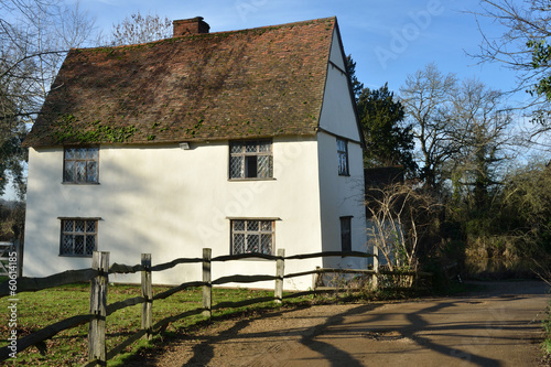 Rear of large white cottage photo