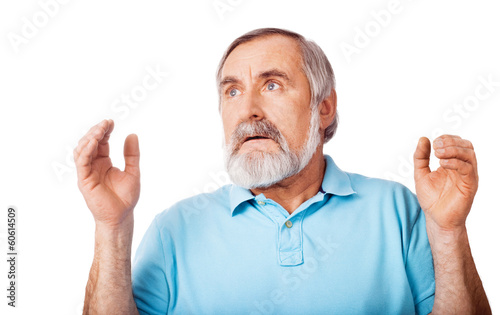 фотографія Scared old man