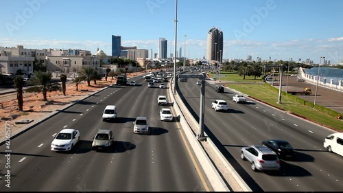 City Highway in Abu Dhabi, United Arab Emirates photo