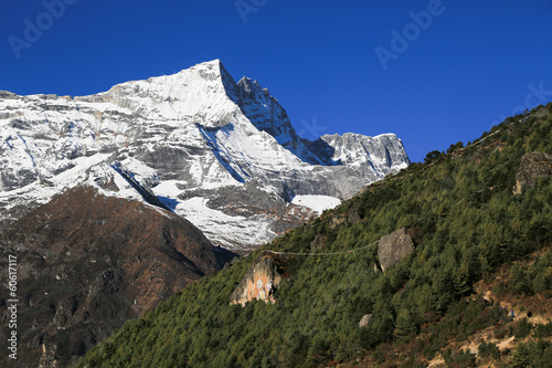 nupla and tartikha peak and namchebazar from nepal