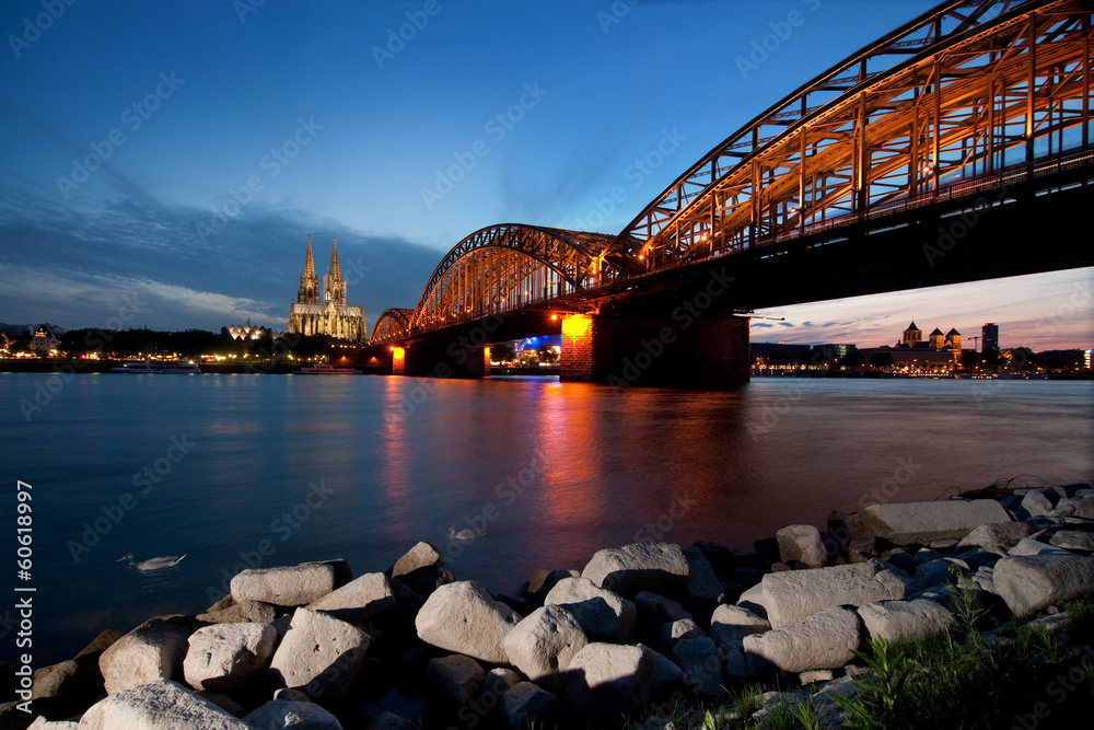Obraz premium Köln Deutzer Brücke
