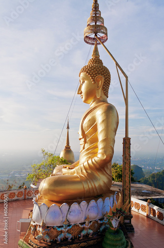 Buddha statue on the top of Tiger Temple  Wat Tham Suea 