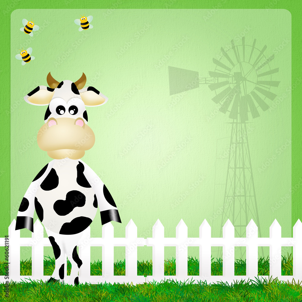 Obraz premium illustration of cow
