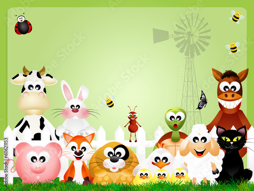 illustration of farm animals