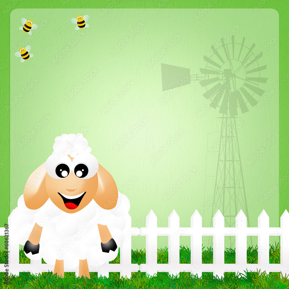 Obraz premium illustration of sheep