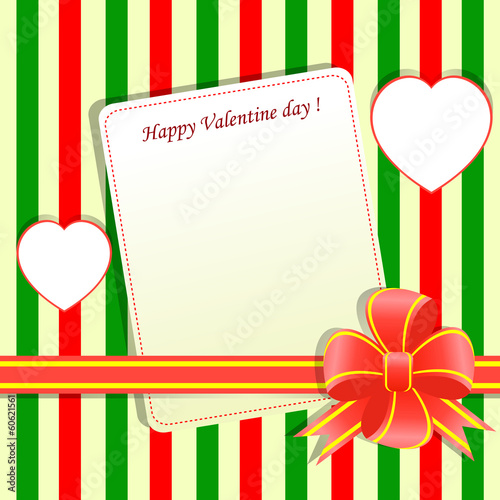 Template Valentine greeting card photo