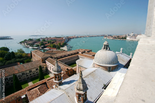 Panoramic view of the Giudecca Canal , Venice