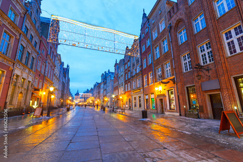 Architecture of old town in Gdansk, Poland