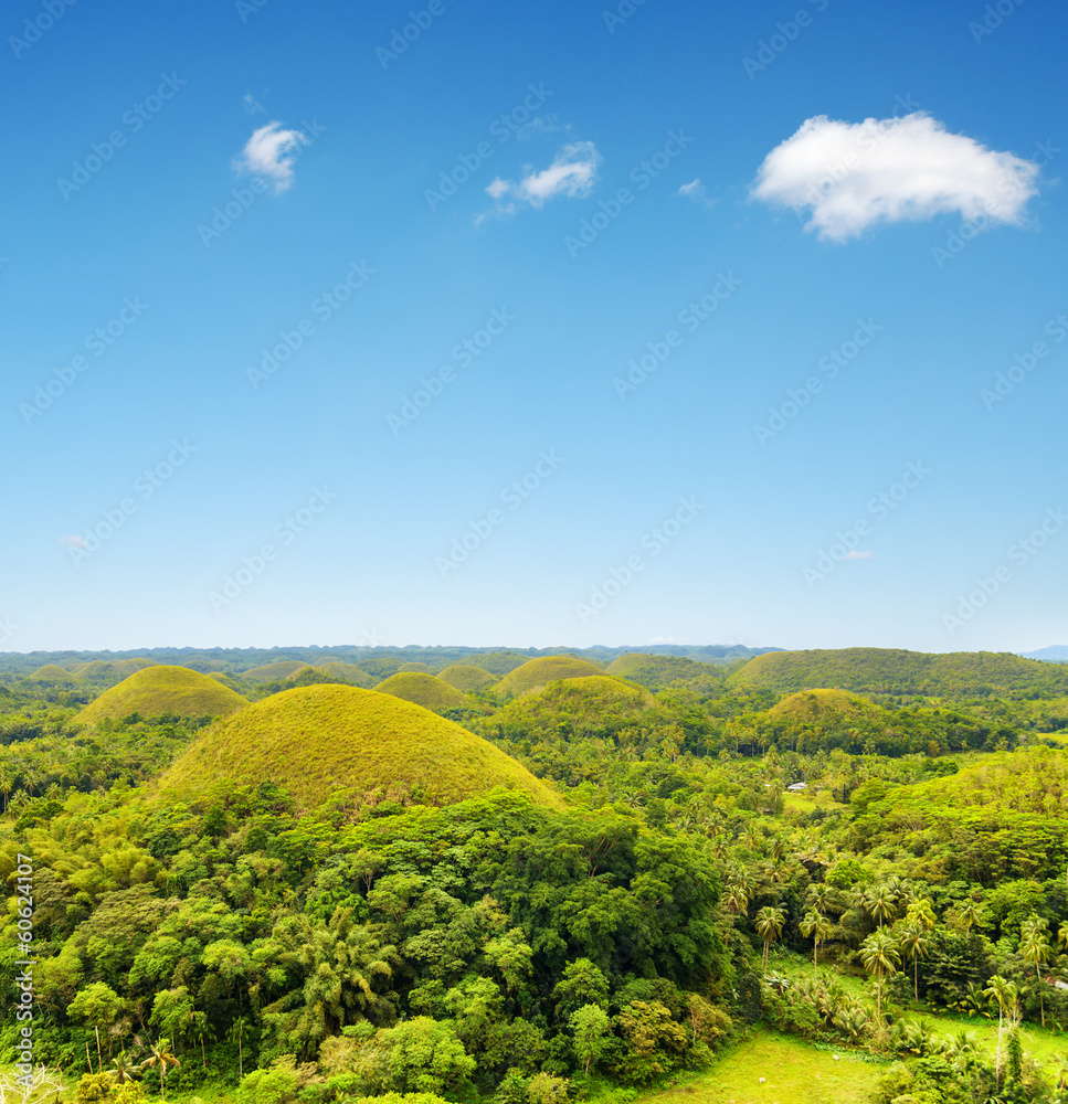 Chocolate hills on Bohol Island, Philippines