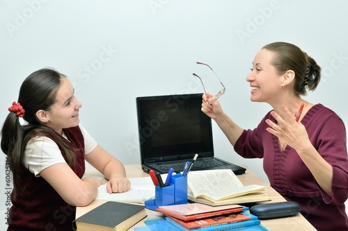 Teacher teaches teen girl