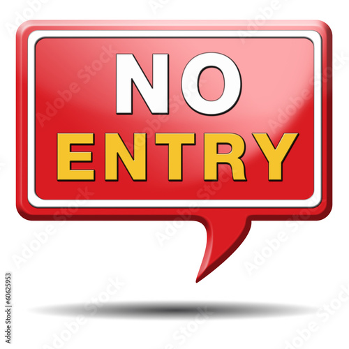 no entry