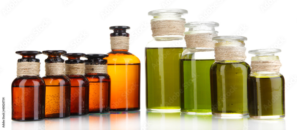 Medicine bottles isolated on white Medicine bottles isolated on white